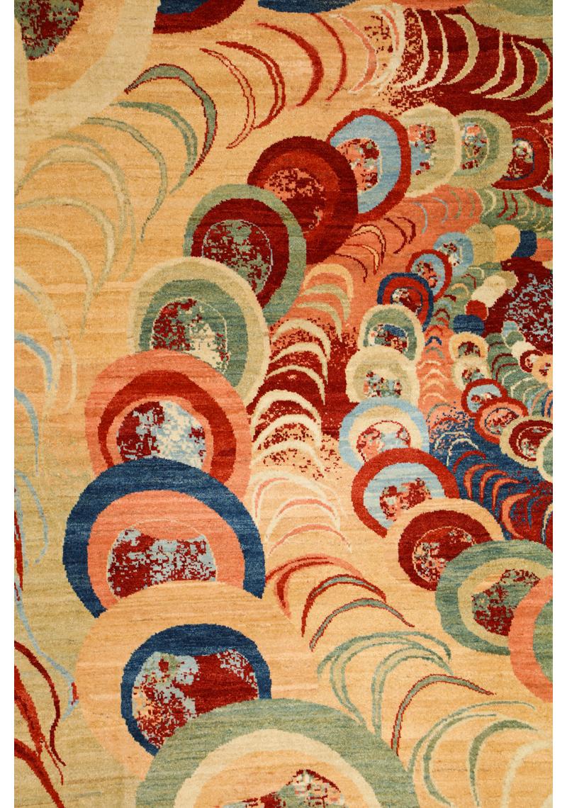 Bunter Orley Shabahang „Kaleidoscope“ Moderner persischer Wollteppich „Kaleidoscope“, 10' x 14' (21. Jahrhundert und zeitgenössisch) im Angebot