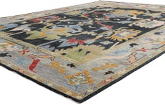 New Modern Colorful Oushak Rug with Contemporary Style