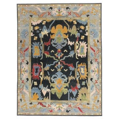 Colorful Oushak Rug, Timeless Elegance Meets Maximalist Style