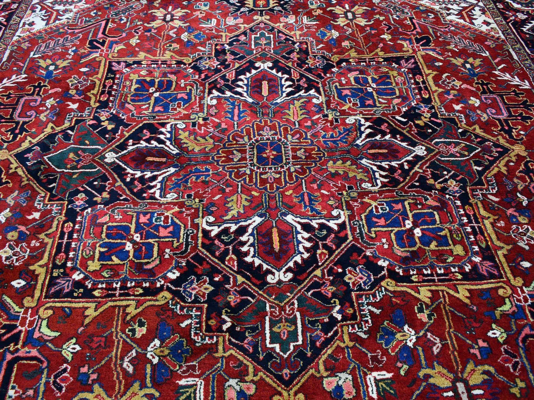 Colorful Oversized Persian Heriz, Clean, Hand Knotted Oriental Rug 2