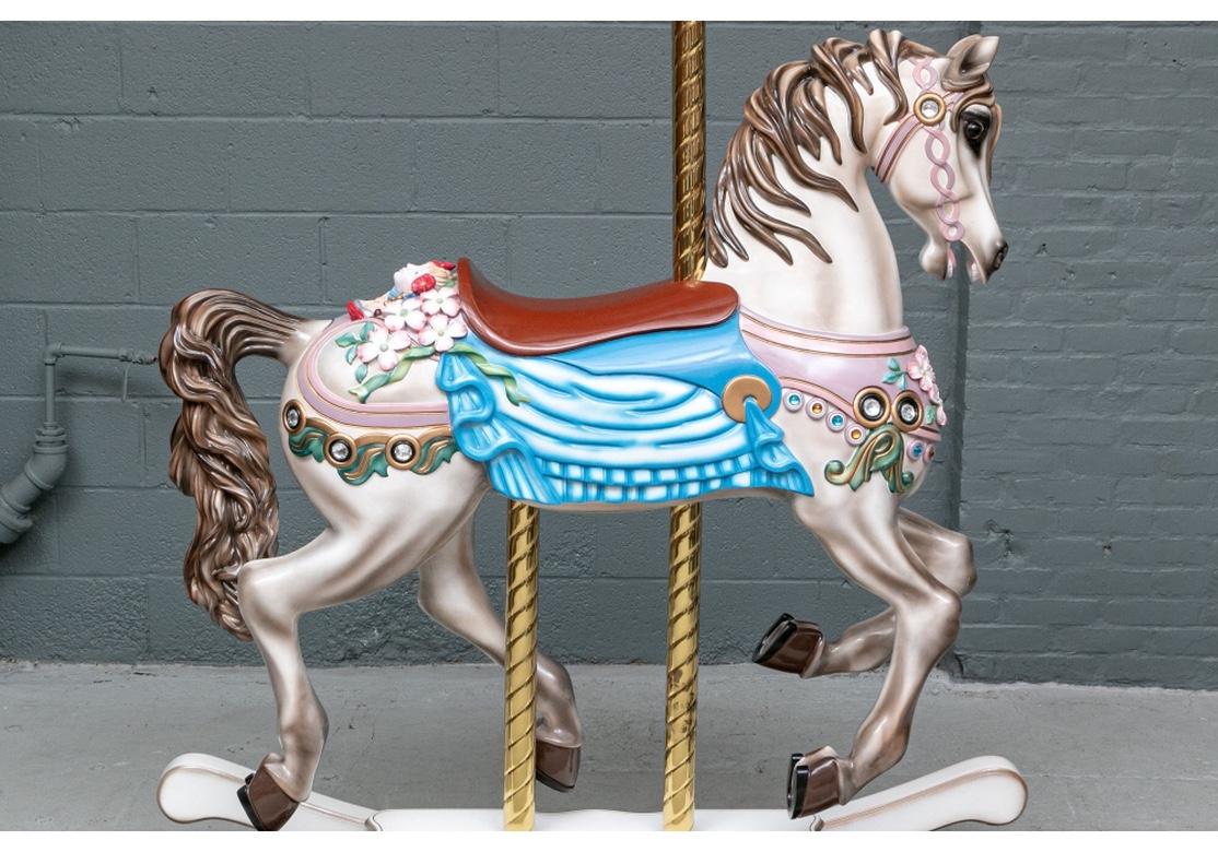Colorful Painted Carousel Style Rocking Horse For Sale 10