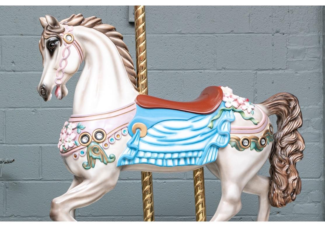 Colorful Painted Carousel Style Rocking Horse For Sale 11