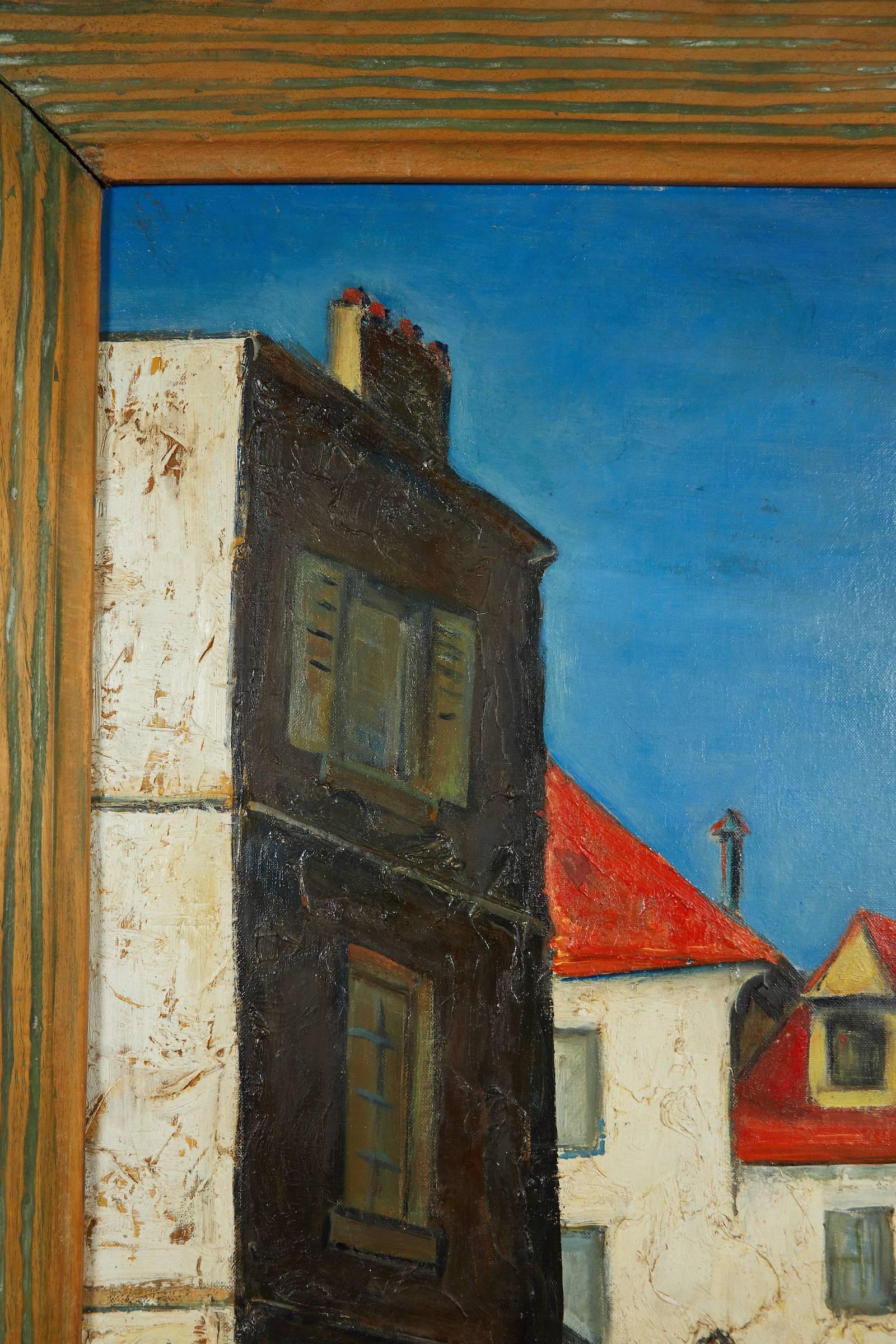 Colorful Paris Architectural Scene by Andrée Naudé In Good Condition In Montreal, QC