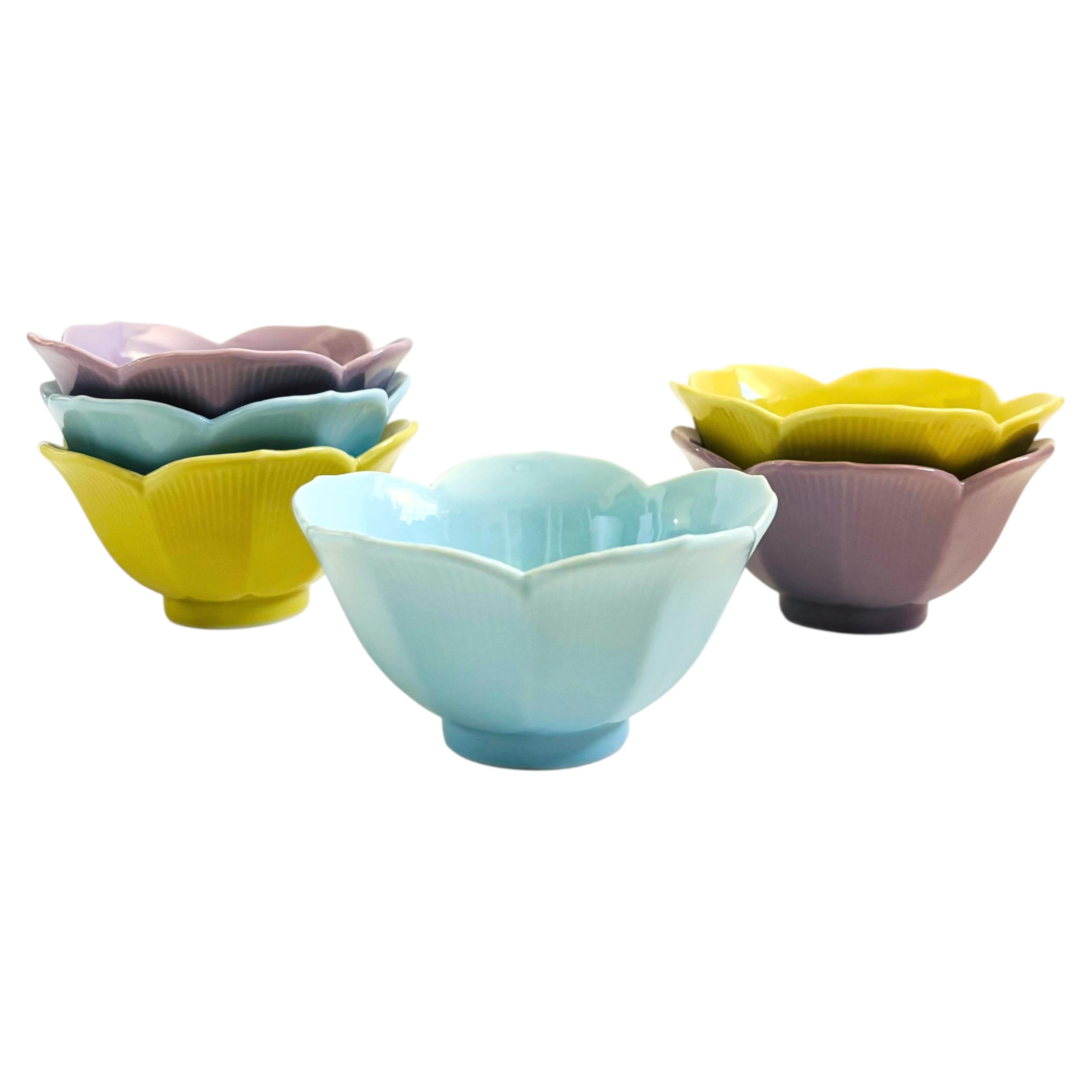 Colorful Pastel Lotus Bowls by Lillian Vernon - Set of 6