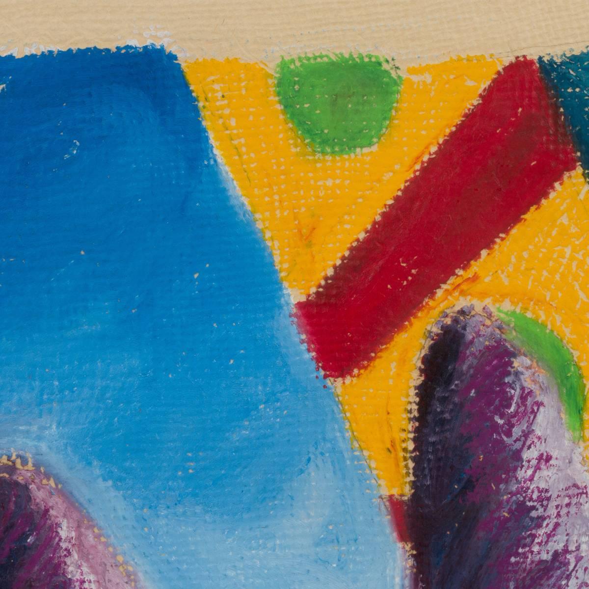 Colorful Pastel on Paper by Pedro Octavio Elizondo, 1980s 1