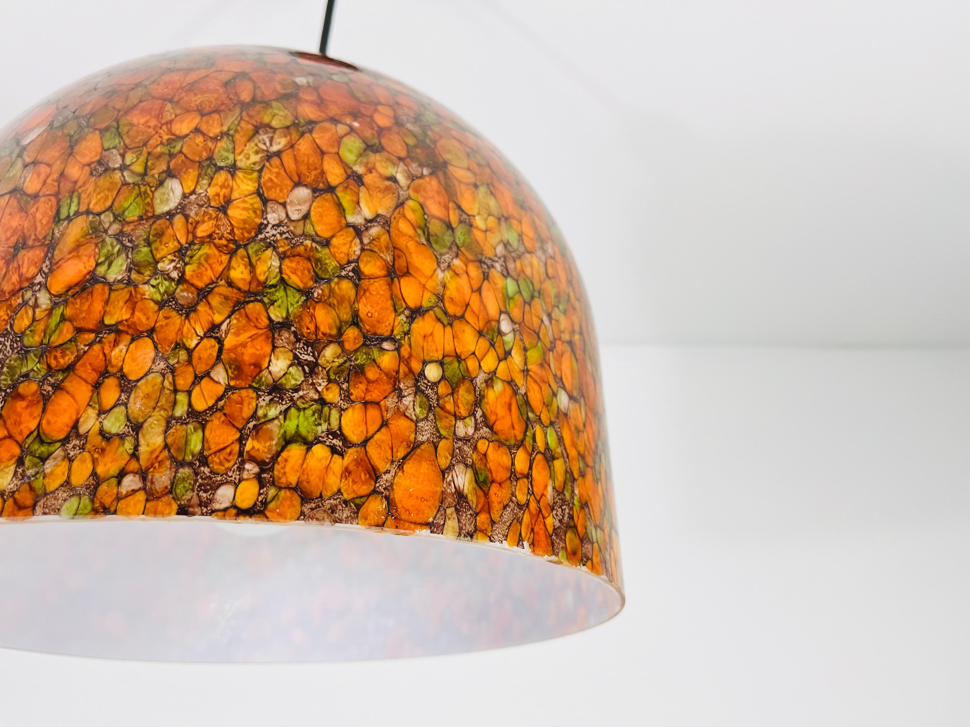 Bunte Hängelampe von Peill und Putzler, Mid-Century Modern, 1970er Jahre, Deutschland im Angebot 1