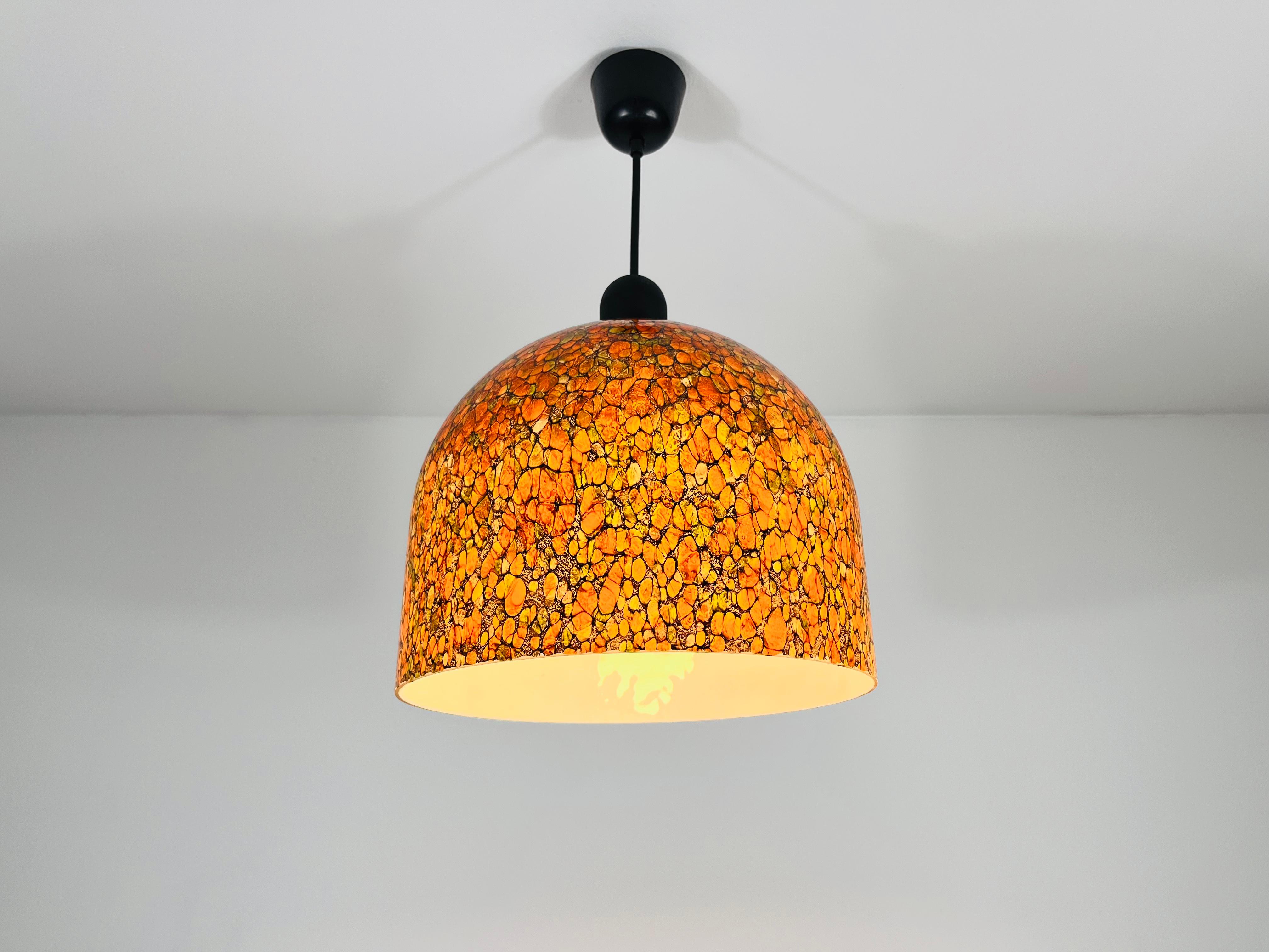 Bunte Hängelampe von Peill und Putzler, Mid-Century Modern, 1970er Jahre, Deutschland im Angebot 2