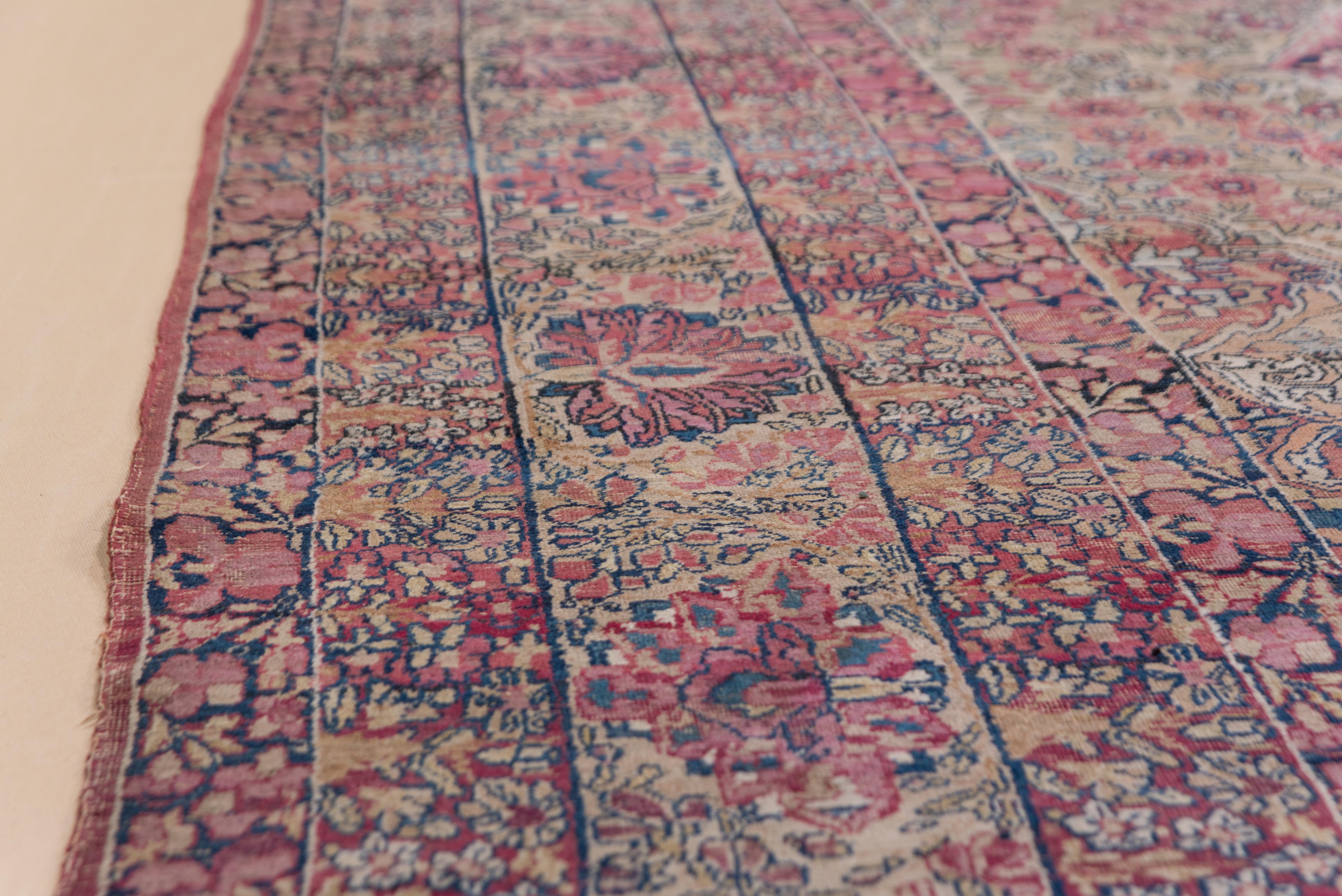 Colorful Persian Lavar Kerman Carpet 5