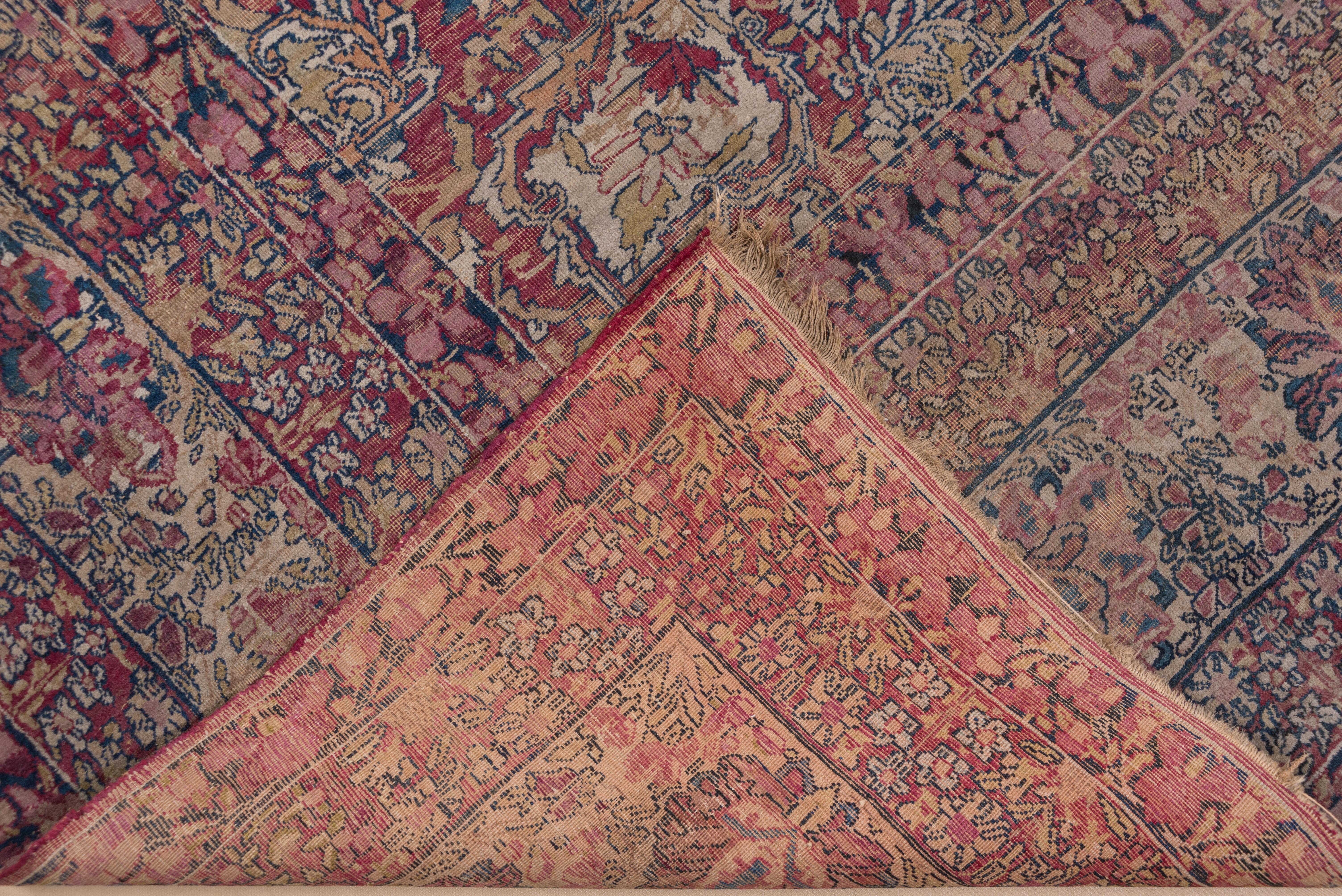 Wool Colorful Persian Lavar Kerman Carpet
