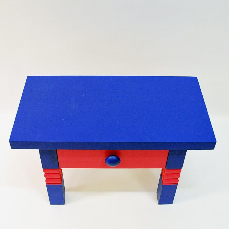 Scandinavian Modern Colorful Pink and Blue Pine Chest of Drawer by Erik Höglund, Sweden, 1960s