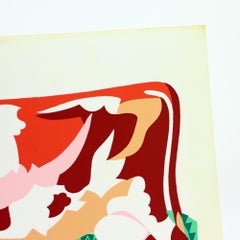 Colorful Plastic Wall Art Illustration of Cow, Czechoslovakia, 1960