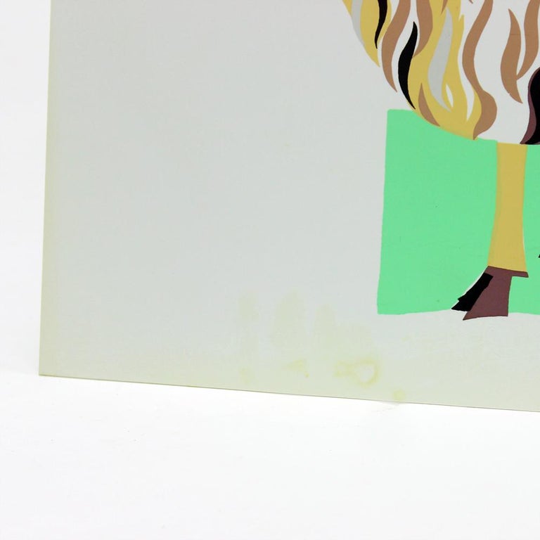 Colorful Plastic Wall Art Ilustration Of Ram, Czechoslovakia, 1960 For