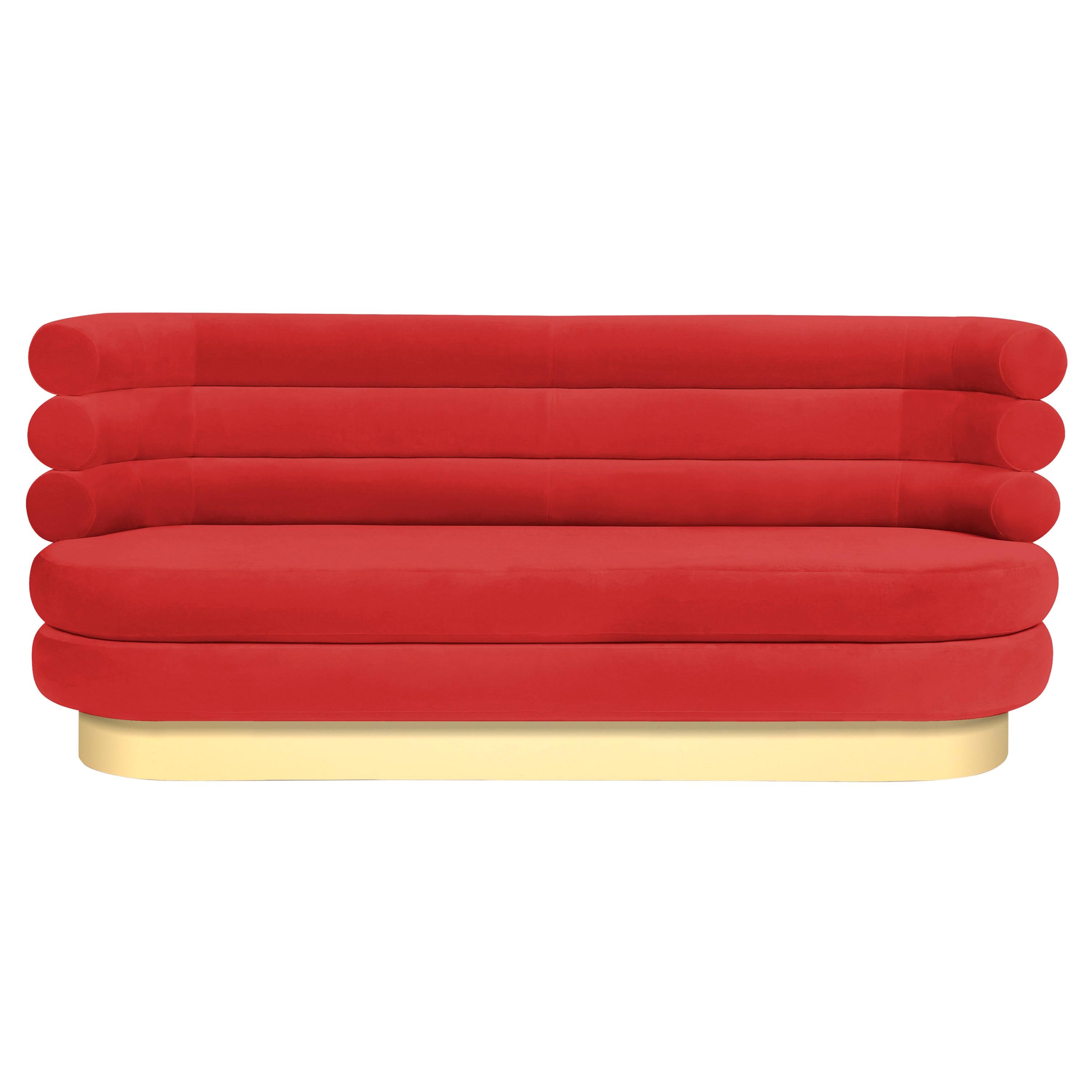 Colorful Red Marshmallow Sofa "Royal Stranger" For Sale