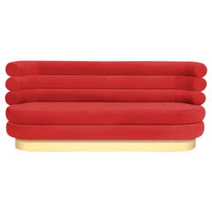 Colorful Red Marshmallow Sofa "Royal Stranger"