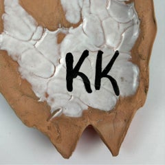 Colorful Retro, vintage wall ceramic rooster by Klára Kertész