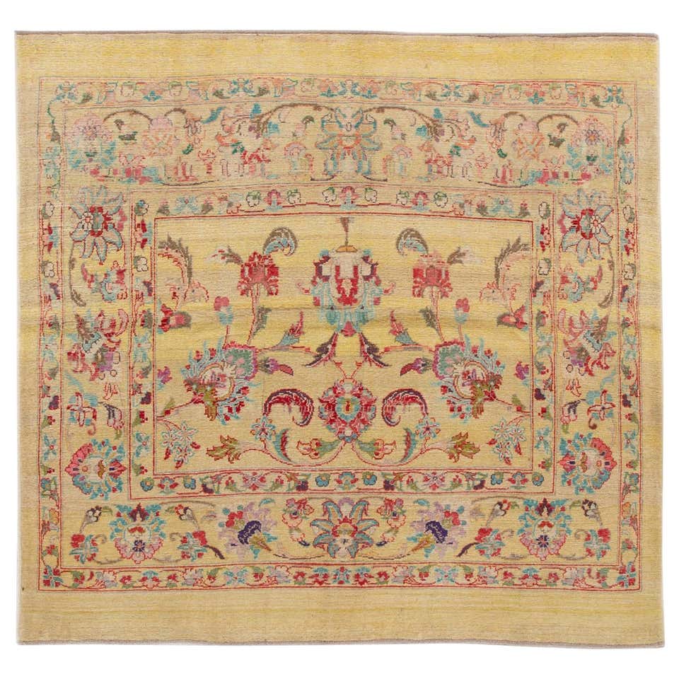 Revival Modern Handmade Colorful Wool Rug For Sale at 1stDibs