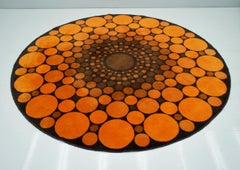 Colorful Round 1970s Carpet in Style of Verner Panton, 1970s