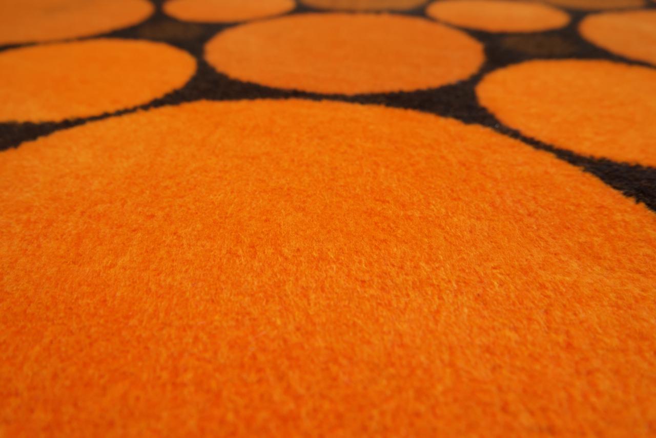 Late 20th Century Colorful Round 1970s Carpet in Style of Verner Panton, 1970s