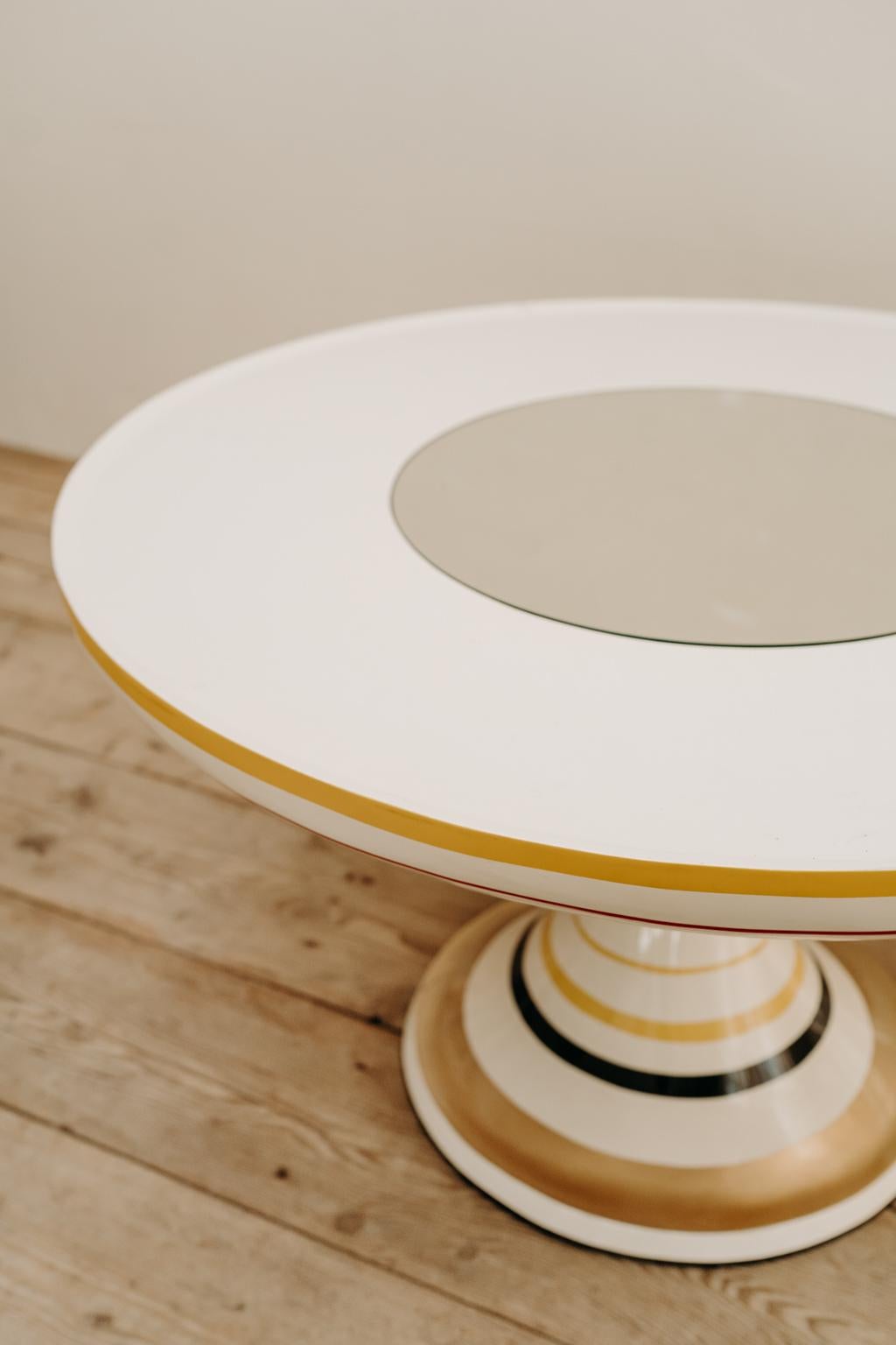 Colorful Round Pedestal Table by Valentina Audrito 2