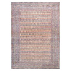 Colorful Sari Silk with Wool Sarouk Mir Inspired Hand Knotted Rug 11'7" x 18'0"