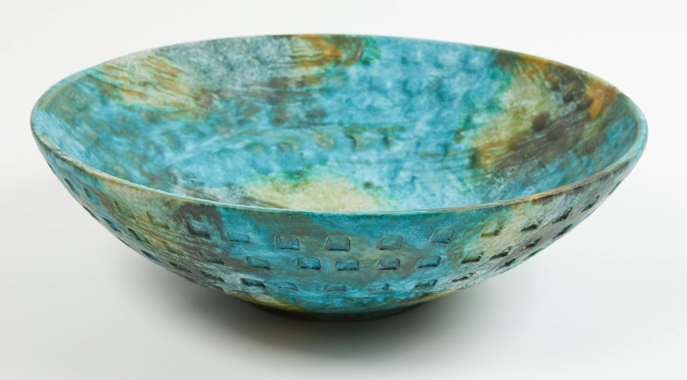 Mid-20th Century Colorful Sea Garden Bowl by Alvino Bagni for Raymor For Sale
