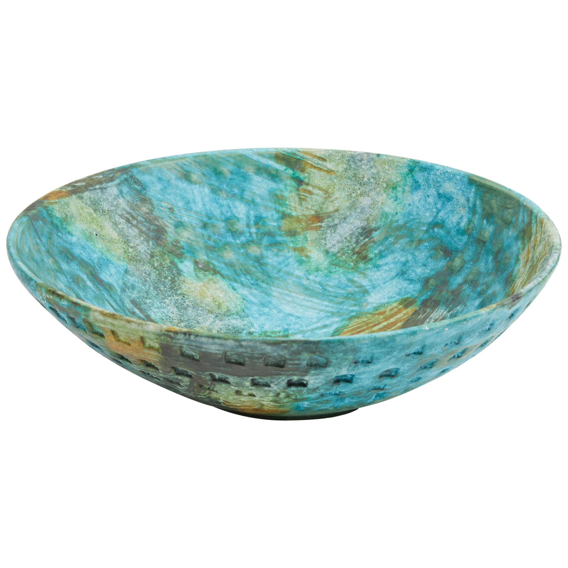 Colorful Sea Garden Bowl by Alvino Bagni for Raymor For Sale