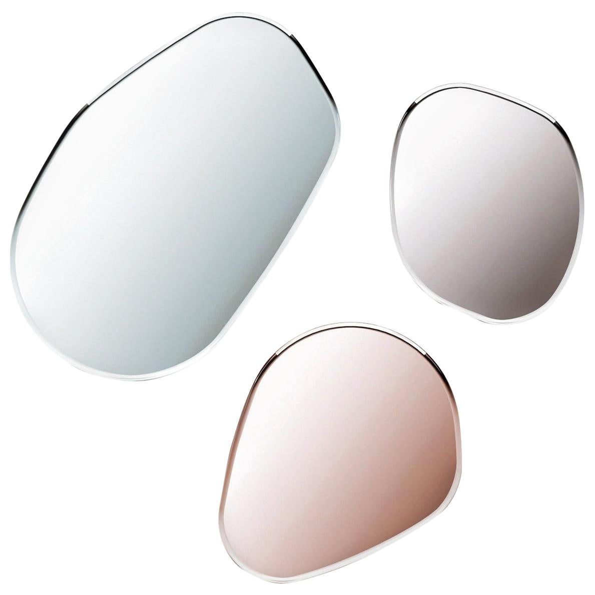 Set of 3 Rugiada Wall Mirrors, Made in Italy