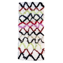 Tapis de course coloré Shaggy Vintage Marocain Azilal