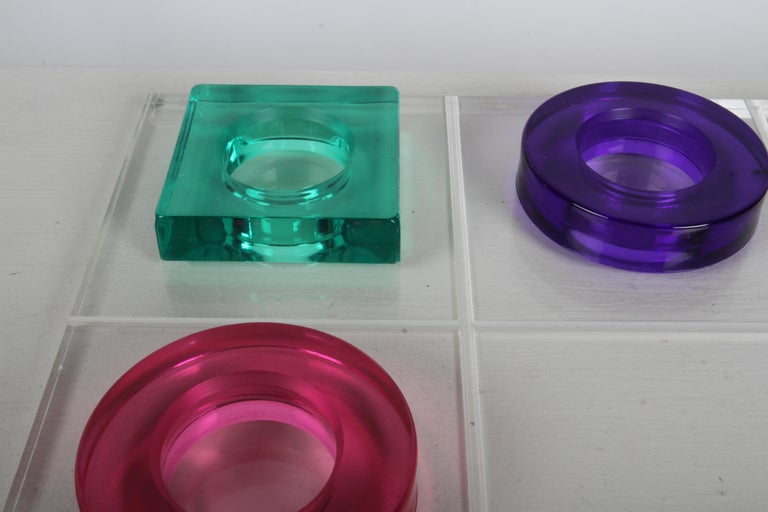 Colorful SHLOMI HAZIZA Studio Playful Acrylic Lucite Tic-Tac-Toe