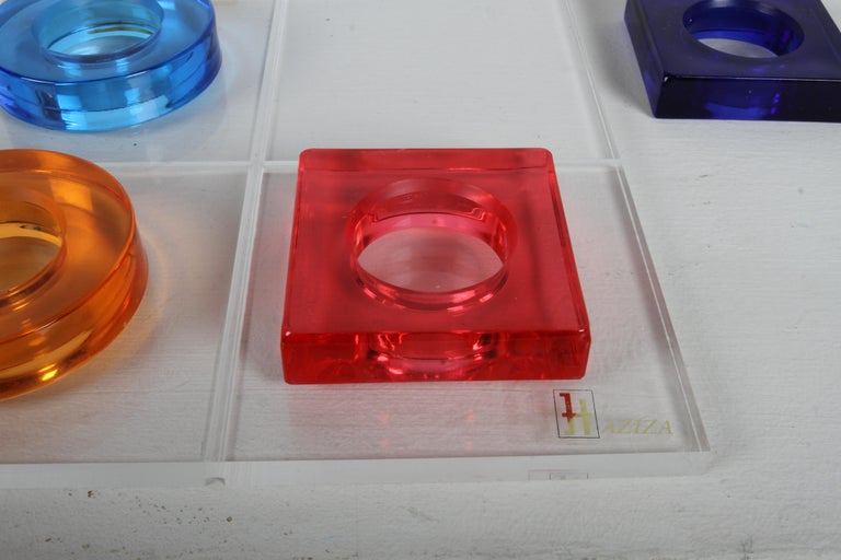 Colorful SHLOMI HAZIZA Studio Playful Acrylic Lucite Tic-Tac-Toe