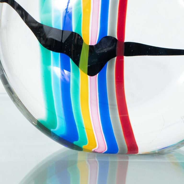 Colorful Sommerso Murano Glass Sculpture For Sale at 1stDibs