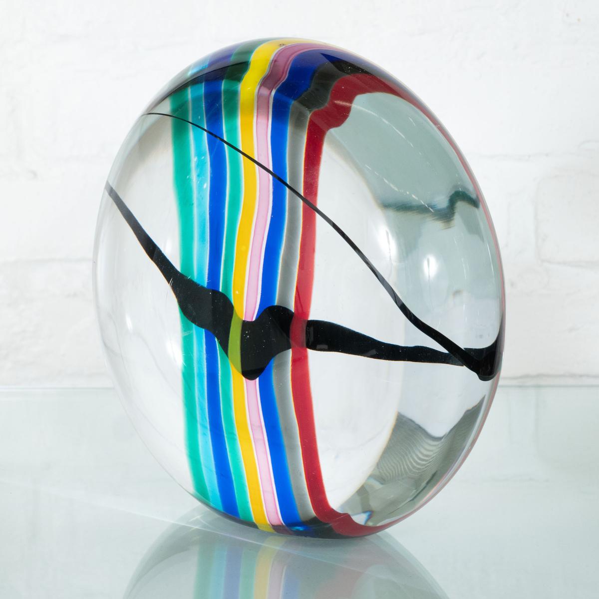 Mid-20th Century Colorful Sommerso Murano Glass Sculpture For Sale
