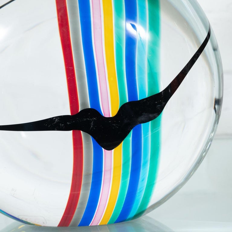 Colorful Sommerso Murano Glass Sculpture For Sale at 1stDibs