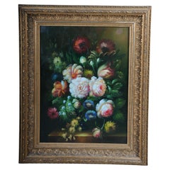 Colorful still life painting of flower bouquet. Germany