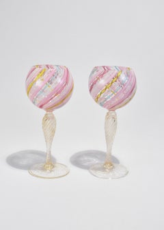 Colorful Striped Goblets