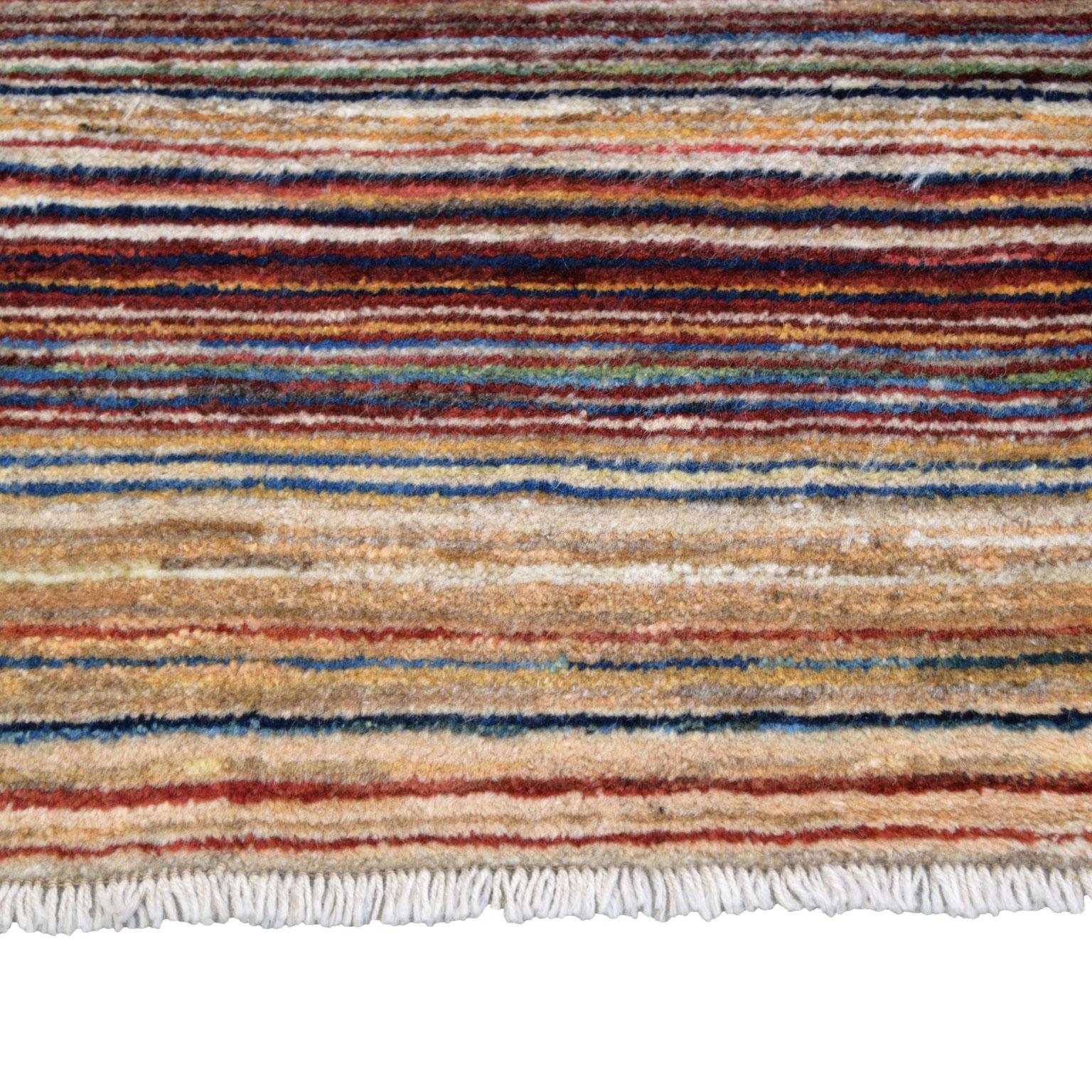 Minimalist Wool Persian Qashqai Tribal Rug, 3’ x 4’ For Sale