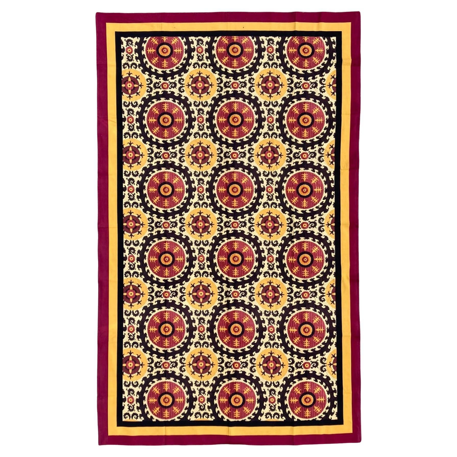 Colorful suzani cotton tablecloth