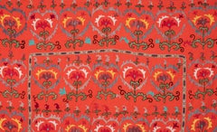 Suzani colorato dall'Uzbekistan, Asia centrale, metà del XX secolo