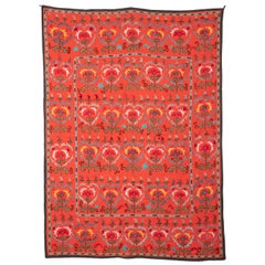 Vintage Colorful Suzani from Uzbekistan, Central Asia, Mid-20th Century