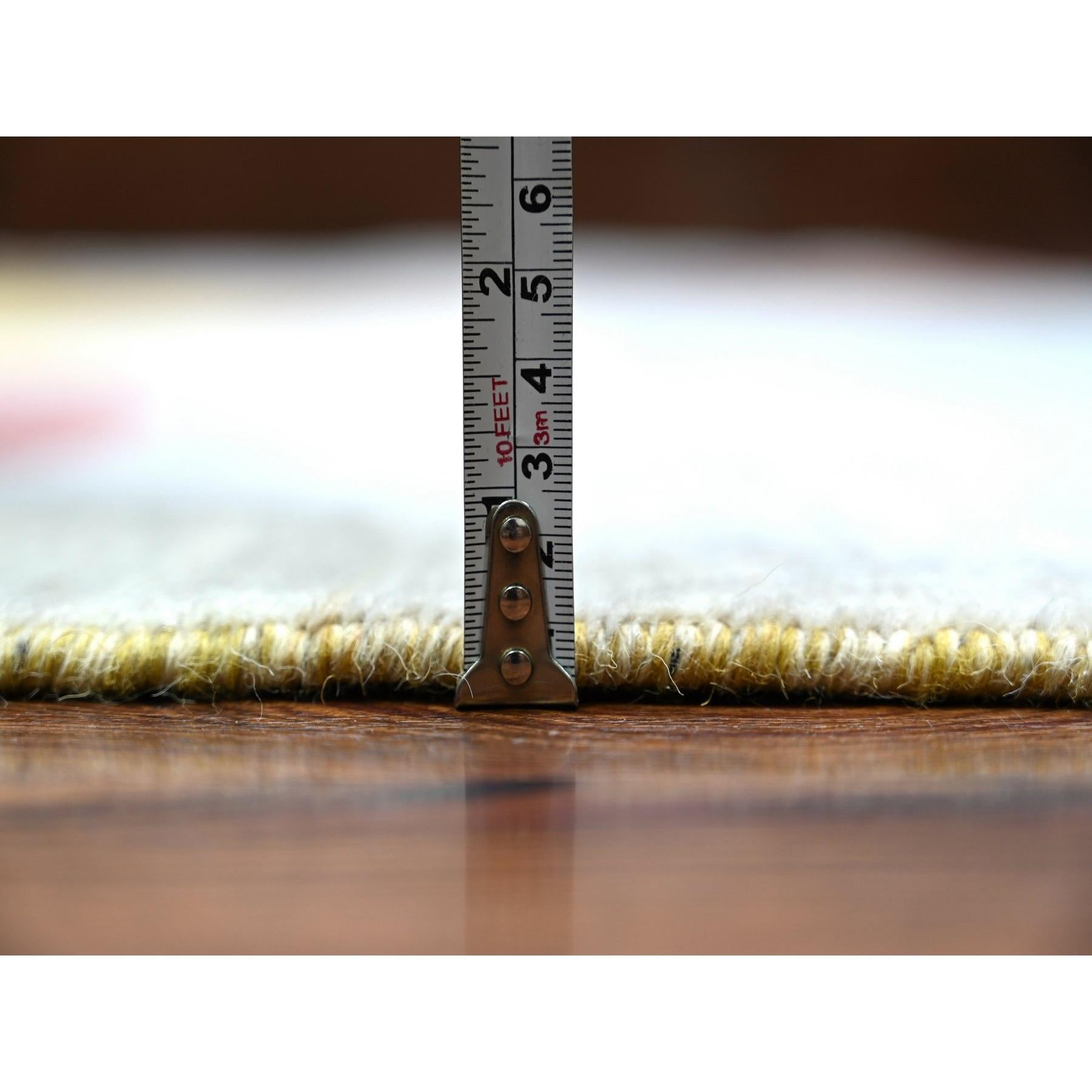 Tapis oriental noué à la main « The Circles Design » 100 % laine 9'0