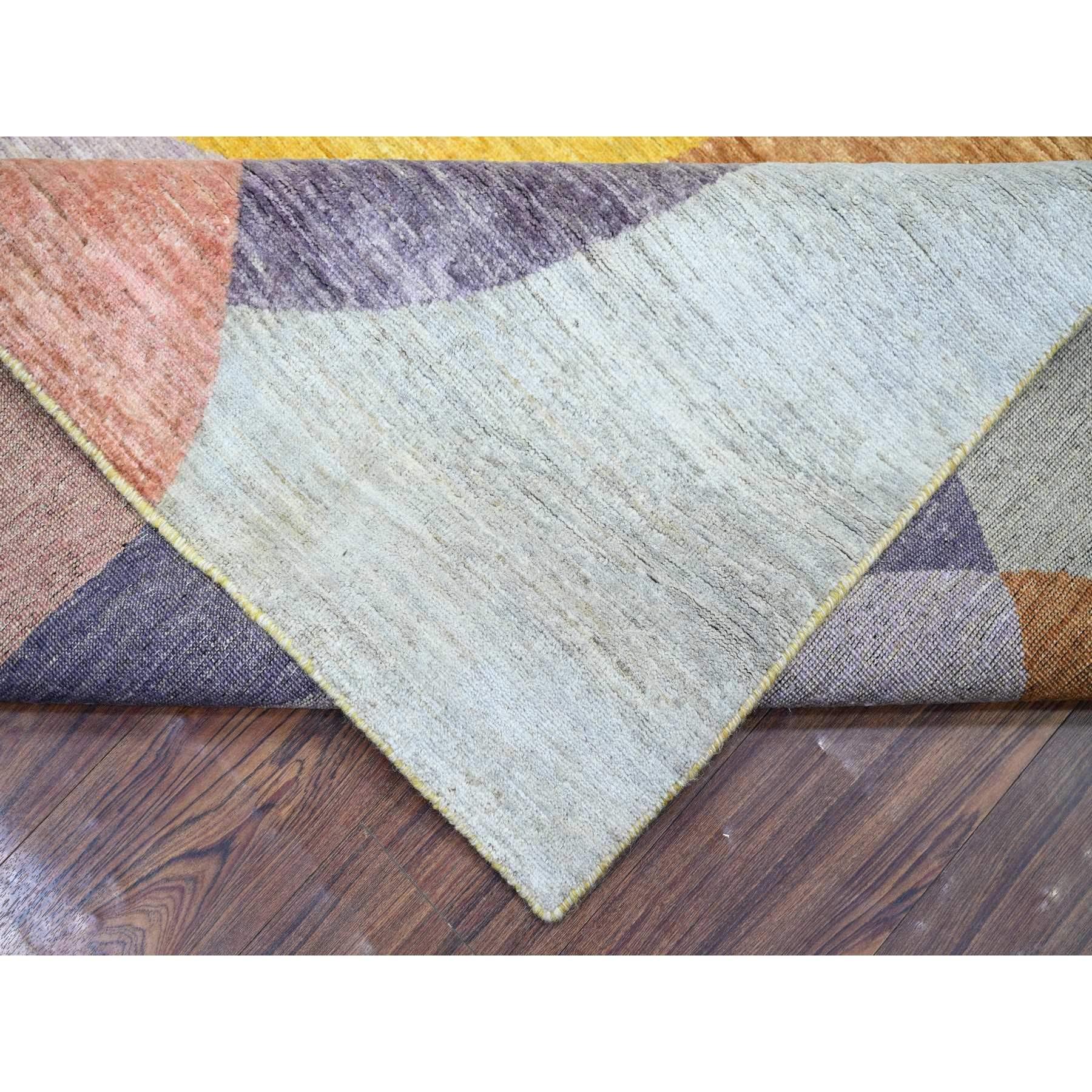 XXIe siècle et contemporain Tapis oriental noué à la main « The Circles Design » 100 % laine 9'0