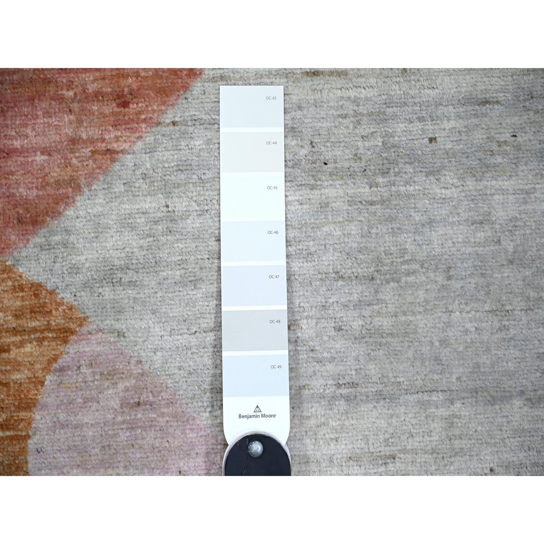 Laine Tapis oriental noué à la main « The Circles Design » 100 % laine 9'0