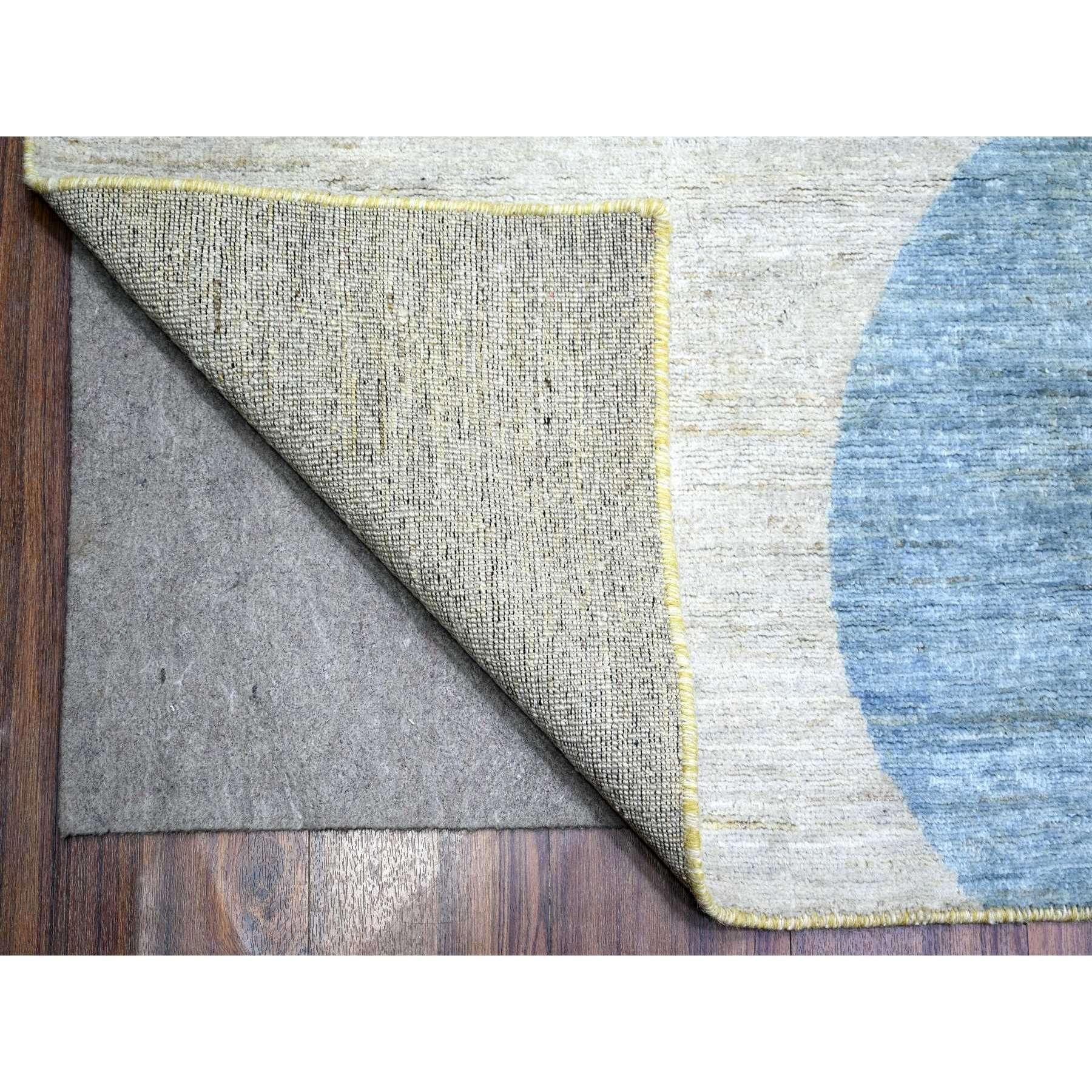 Handgeknüpfter orientalischer Teppich aus 100 % Wolle mit buntem The Circles Design mit pflanzlichen Farbstoffen im Zustand „Neu“ im Angebot in Carlstadt, NJ