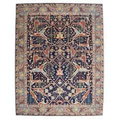 Colorful and Transitional Hand Knotted Serapi Carpet