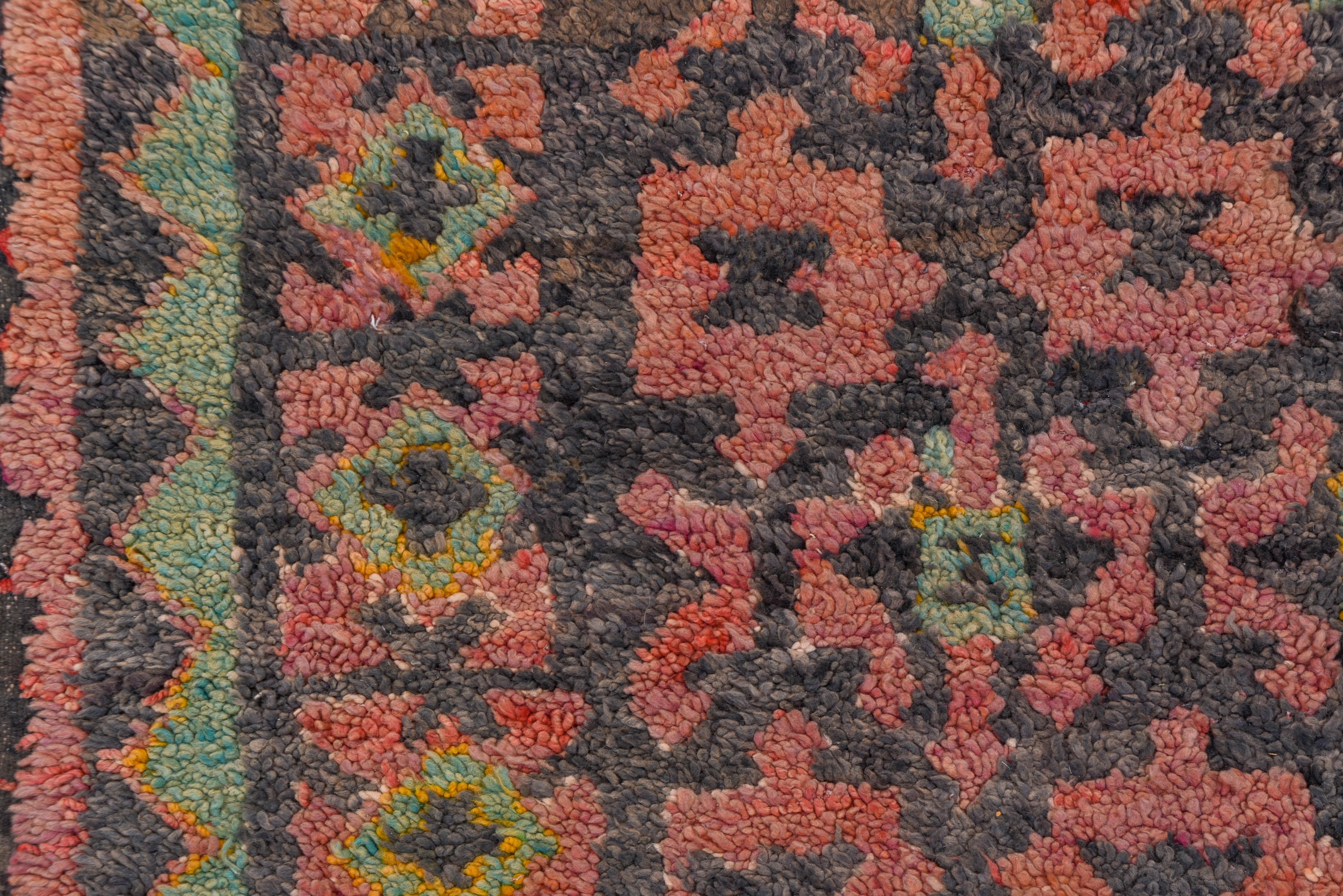 20th Century Colorful Tribal Vintage Moroccan Carpet, circa 1940s For Sale