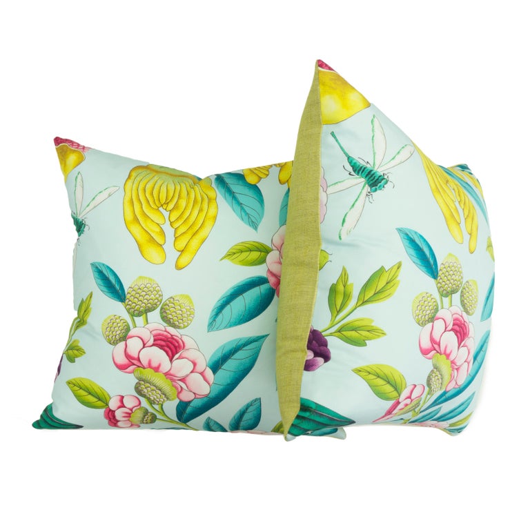 Colorful Tropical Oasis Throw Pillows For Sale at 1stDibs