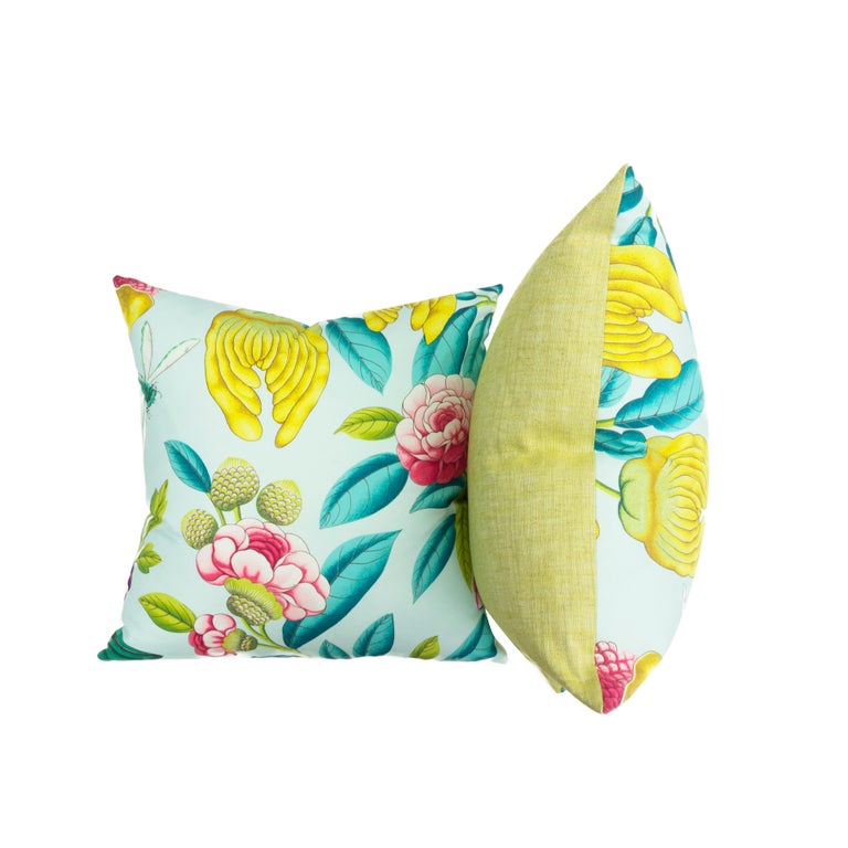 Colorful Tropical Oasis Throw Pillows For Sale at 1stDibs