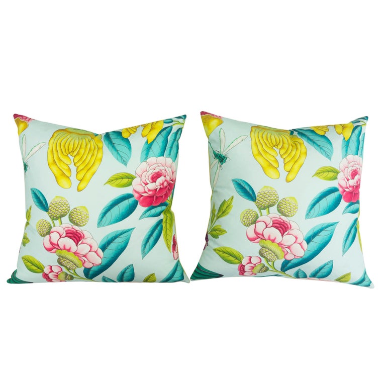 Colorful Tropical Oasis Throw Pillows For Sale at 1stDibs
