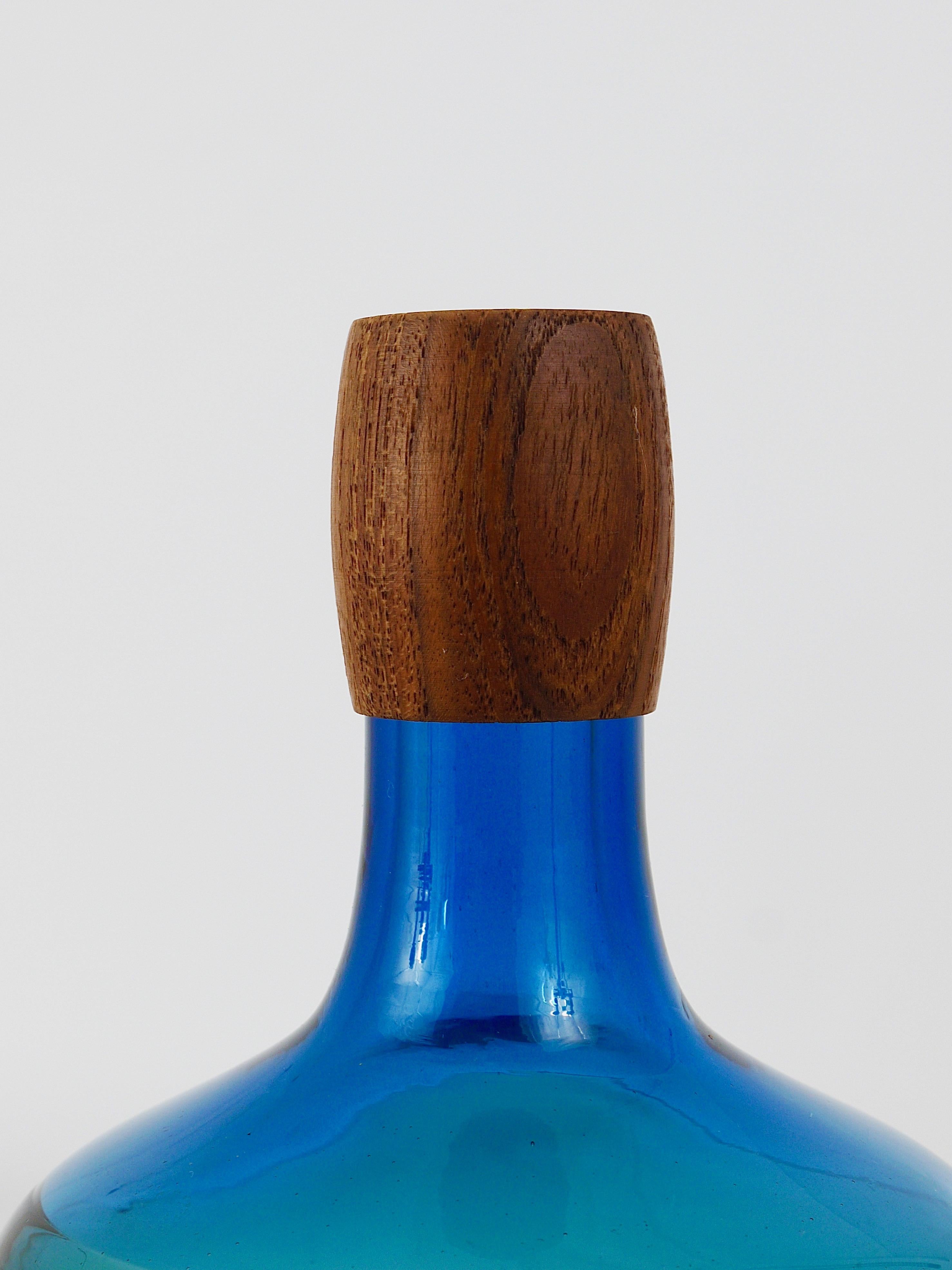 20th Century Colorful Tropico Carafe Bottle by Göran Wärff for Pukeberg, Sweden, 1960s For Sale