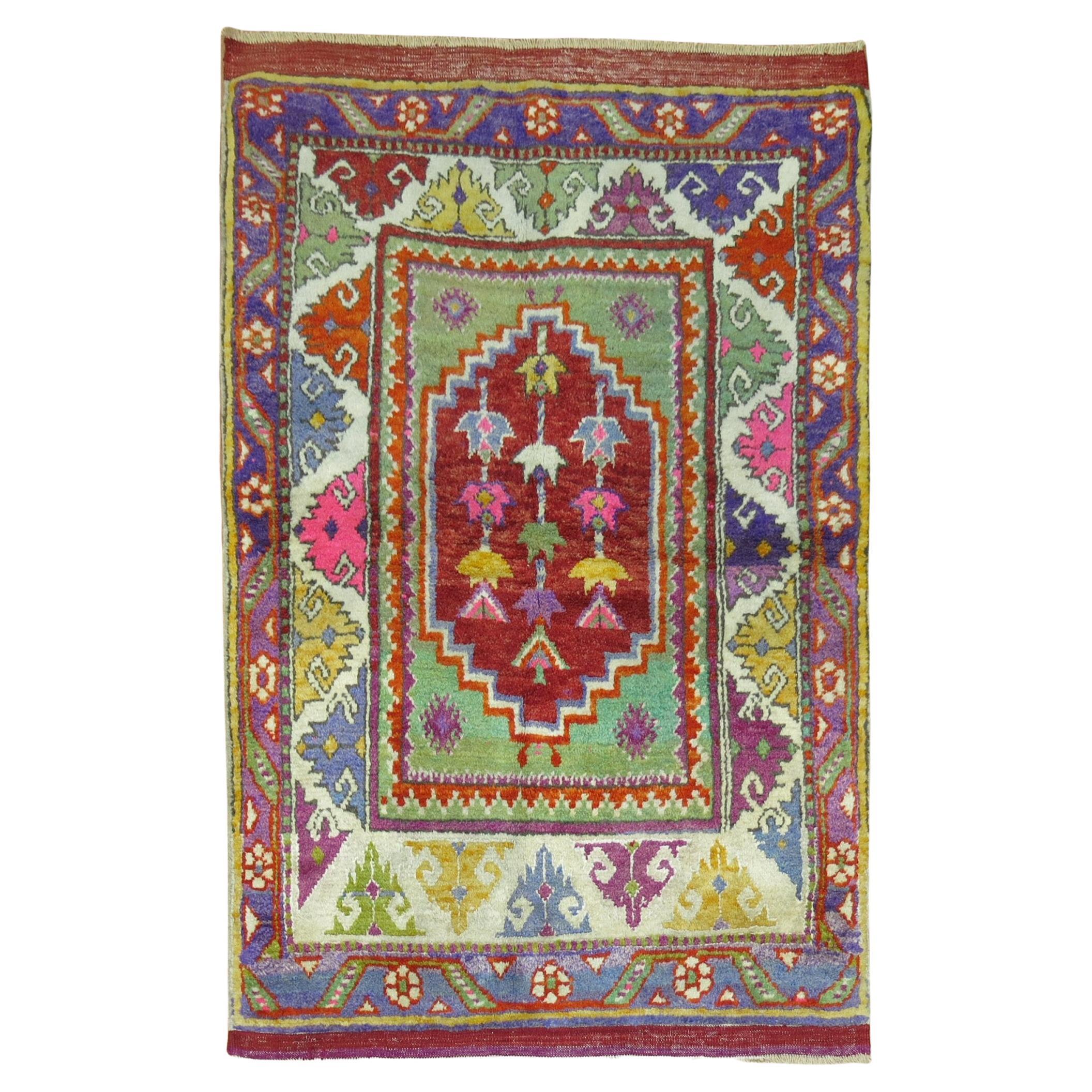 Colorful Turkish Anatolian Rug For Sale